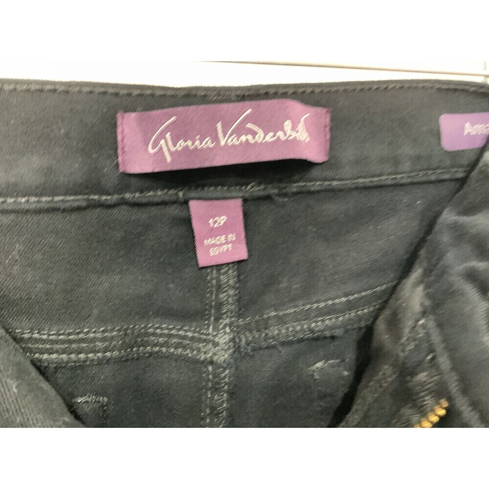 Gloria Vanderbilt Womens Amanda Jeans Black Size 12P - Picture 5 of 5